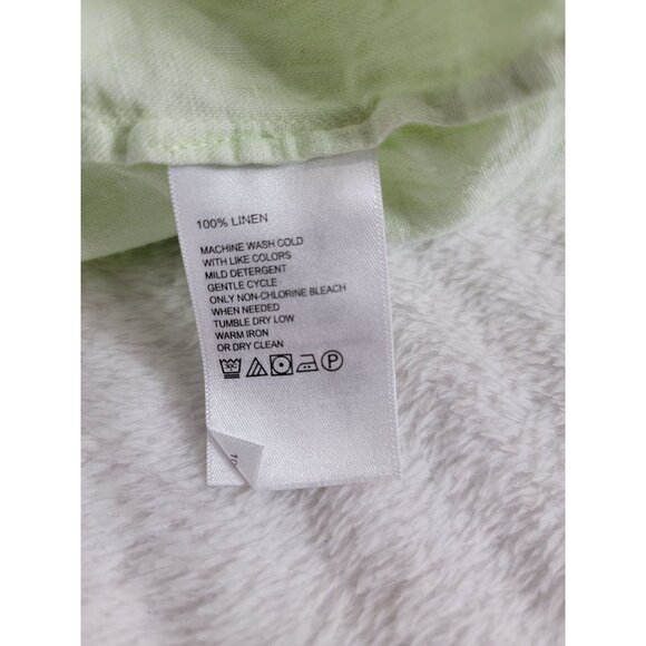 Tommy Bahama Womens Light Green Short Sleeve Linen Button-Up Shirt XXS Casual - Picture 4 of 7